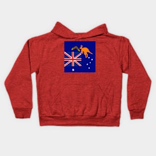 Sporty Australian Design om Red Background Kids Hoodie